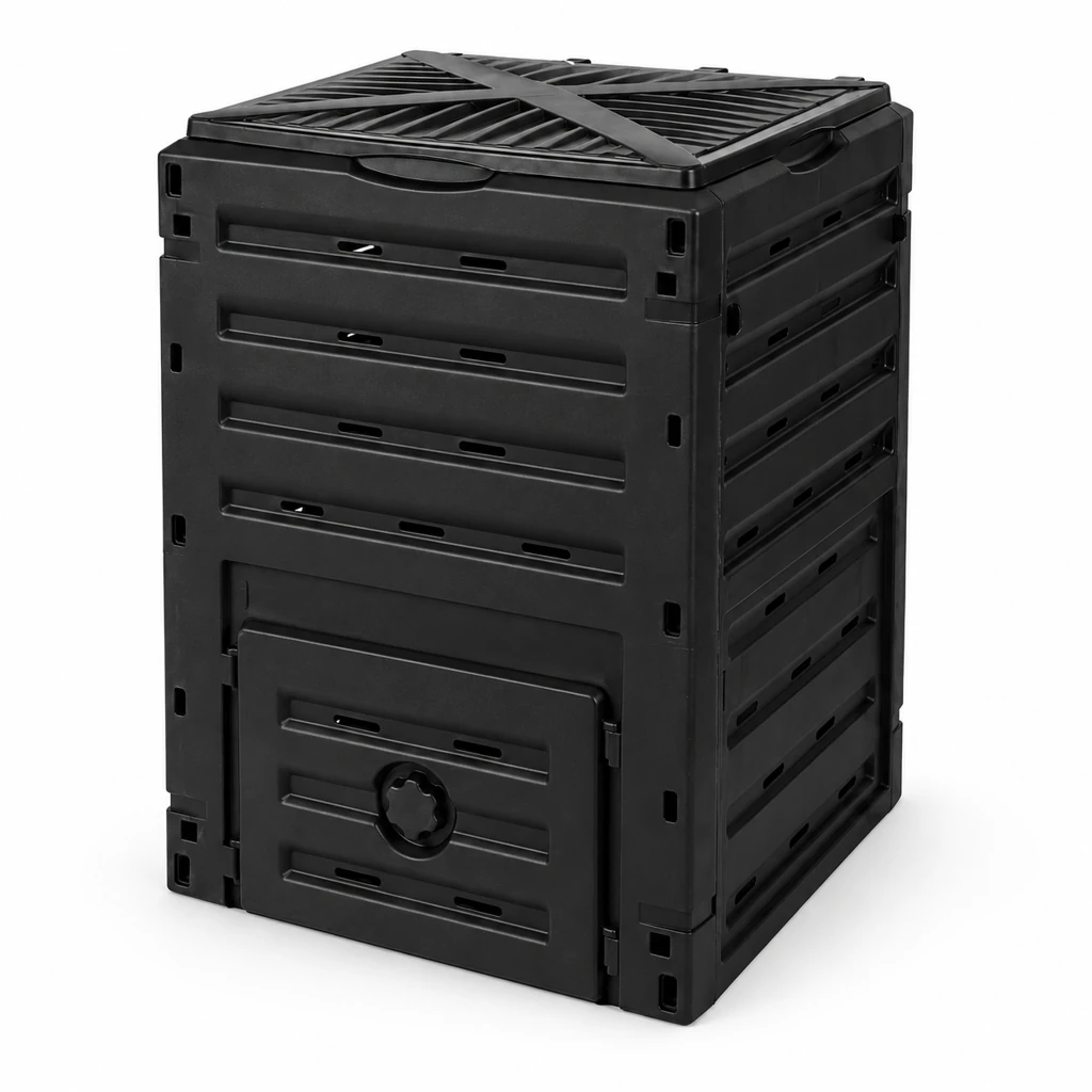 Ventilated Compost Bin — AI-generated product display